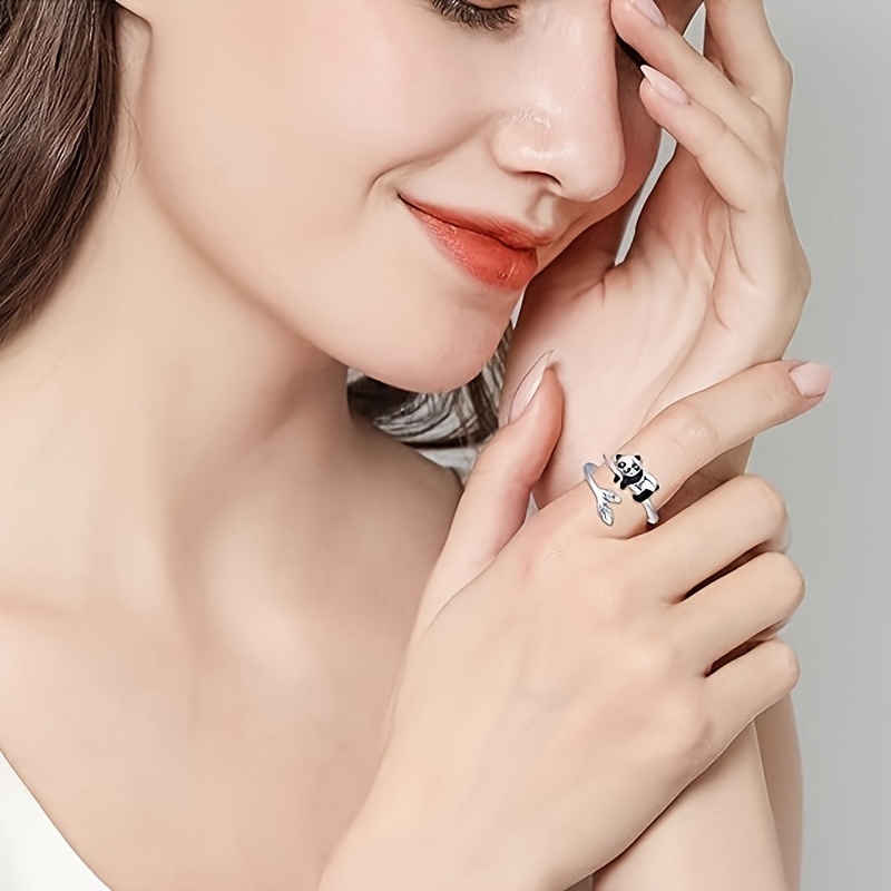 Panda Leaf Lady's Open Ring - Great Mother's Gift